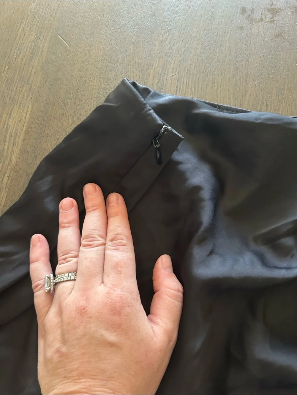 Abercrombie & Fitch NWT black silky mini skirt skirt faux wrap